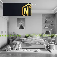 PHÒNG NGỦ TRẺ EM NGỌC THỊNH GỖ SỒI